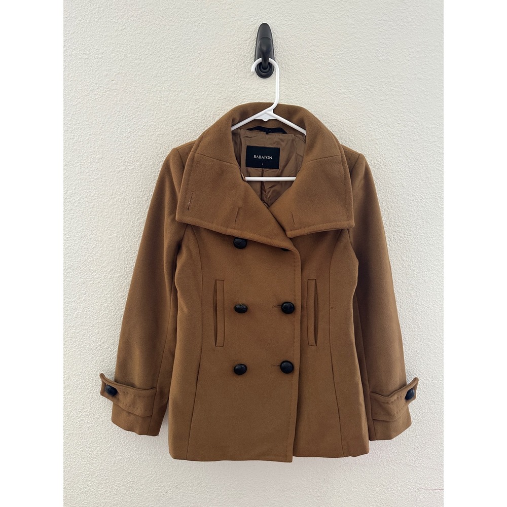 Babaton Aritzia Camel Wool Cashmere Double Breasted Peacoat
Coat Quiet Luxury S
